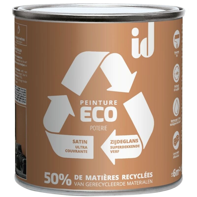Peinture eco respectueuse satin poterie 500ML Id Paris