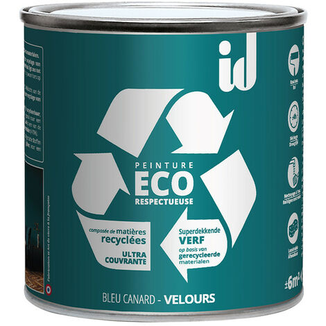 PEINTURE ECO RESPECTUEUSE VELOURS BLEU CANARD 500ML - ID Paris