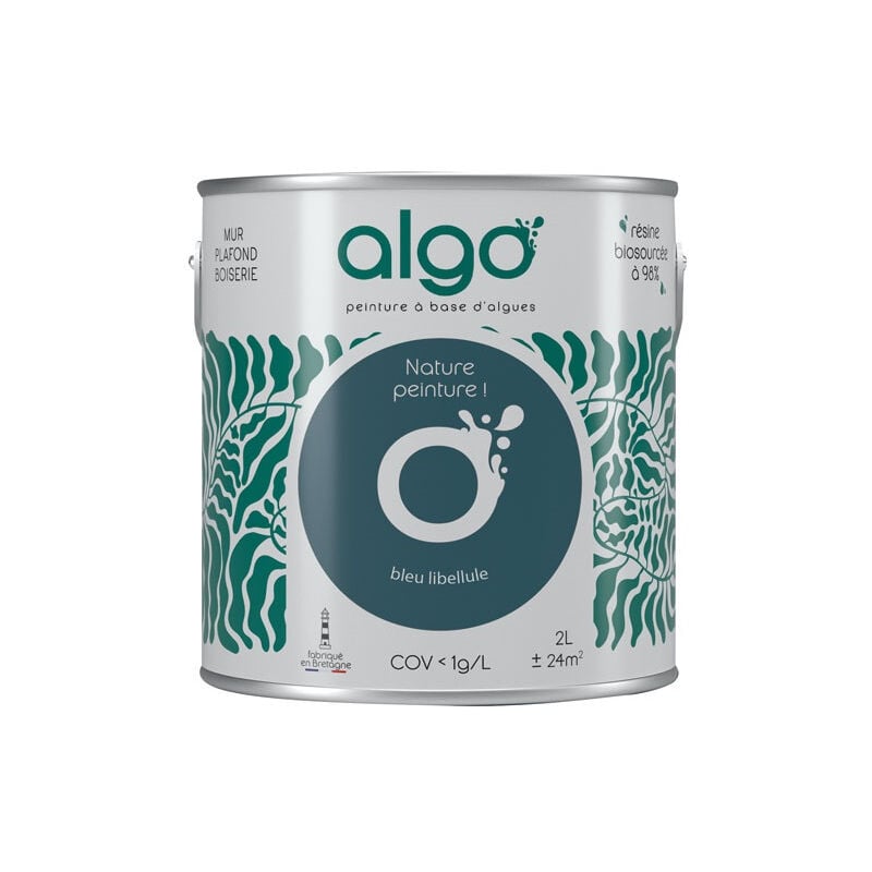 peinture écologique 2 l bleu libellule - algo