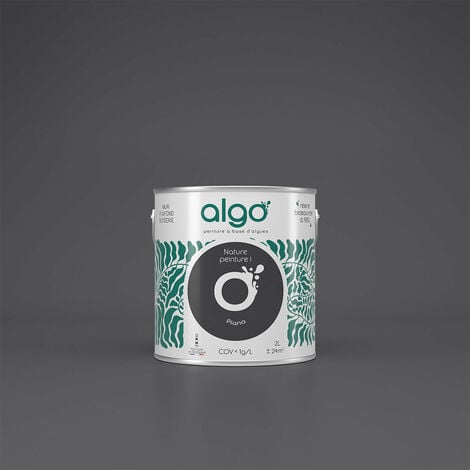 Peinture écologique Algo - Mat - Noir Piana - 2L