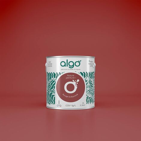 Peinture écologique Algo - Rouge enflammé - 0.5L / Mat
