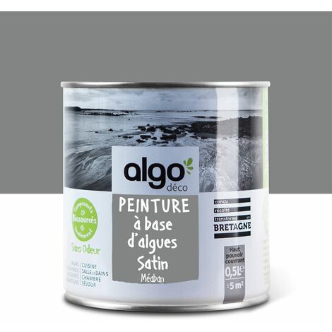 Peinture mur et plafond acrylique mat gris acier (2,5L) Jafep - Provence  Outillage