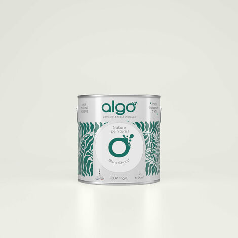 Peinture écologique Algo - Satin - Blanc Chaud - 0.5L