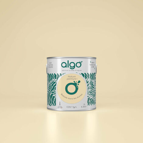 Peinture écologique Algo - Satin - Jaune Balade dans les Dunes - 2L