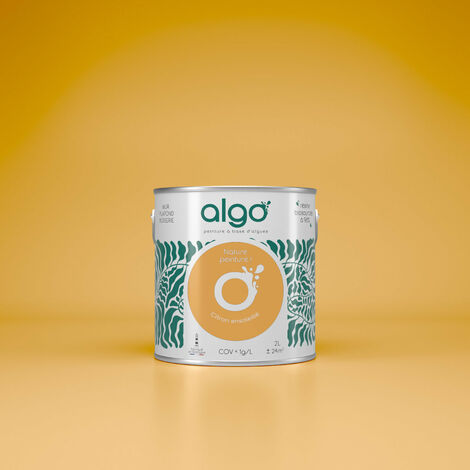 Peinture écologique Algo - Satin - Jaune Citron Ensoleillé - 2L