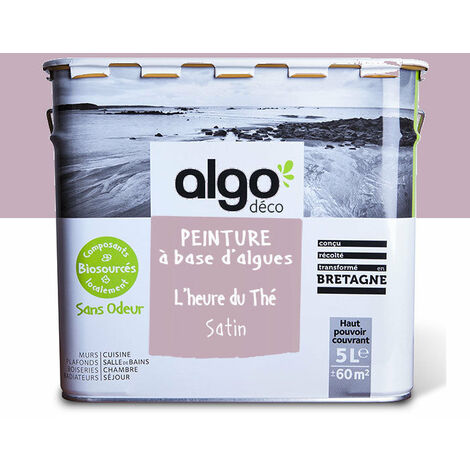 Peinture écologique Algo - Satin - Rose L'heure du Thé - 5L
