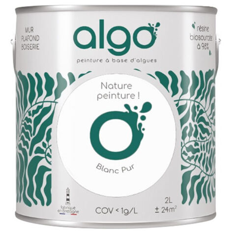 Peinture écologique Satin 2 L Blanc Pur - Algo