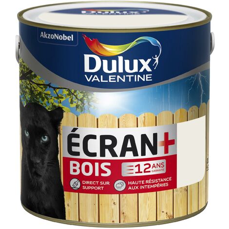Peinture Ecran+ Bois Satin Blanc Pur (RAL 9010) 2 L - Dulux Valentine