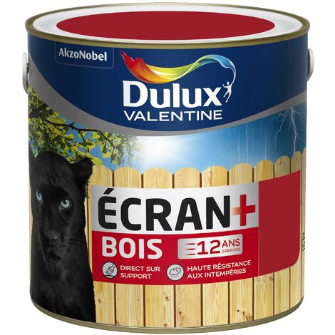 Peinture Ecran+ Bois Satin Géranium 2 L - Dulux Valentine