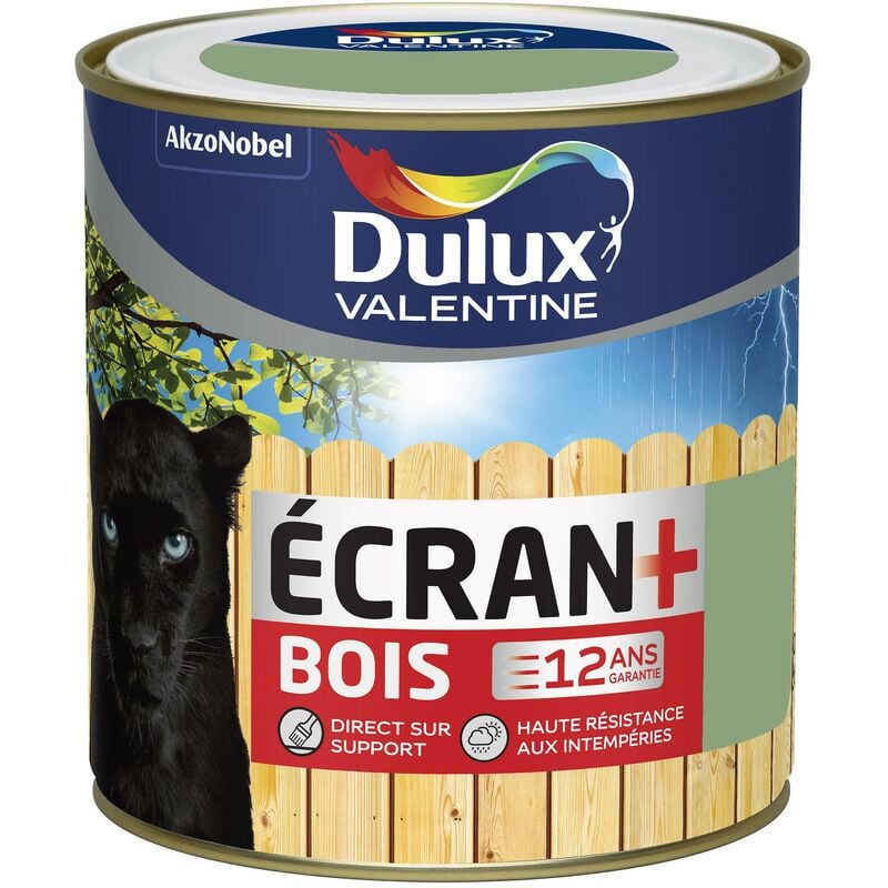 Peinture Ecran+ Bois Satin Vert Provence 0,5 l Dulux Valentine
