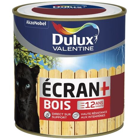 Peinture Ecran+ Bois Satin Rouge Basque (RAL 3004) 0,5 L - Dulux Valentine
