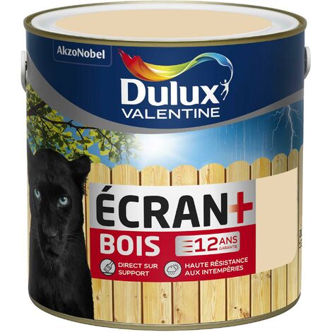 Peinture Ecran+ Bois Satin Sable Clair (RAL 1015) 2 L - Dulux Valentine