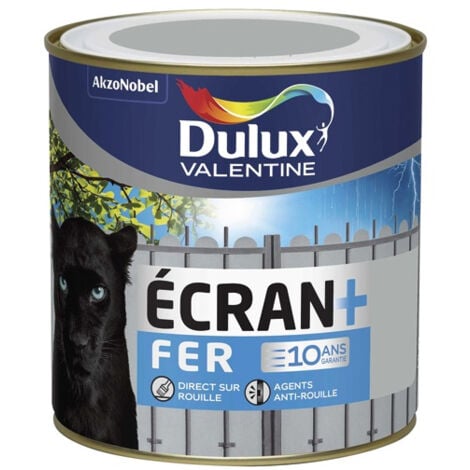 Peinture Ecran fer brillant 0.5l gris franc - DULUX VALENTINE