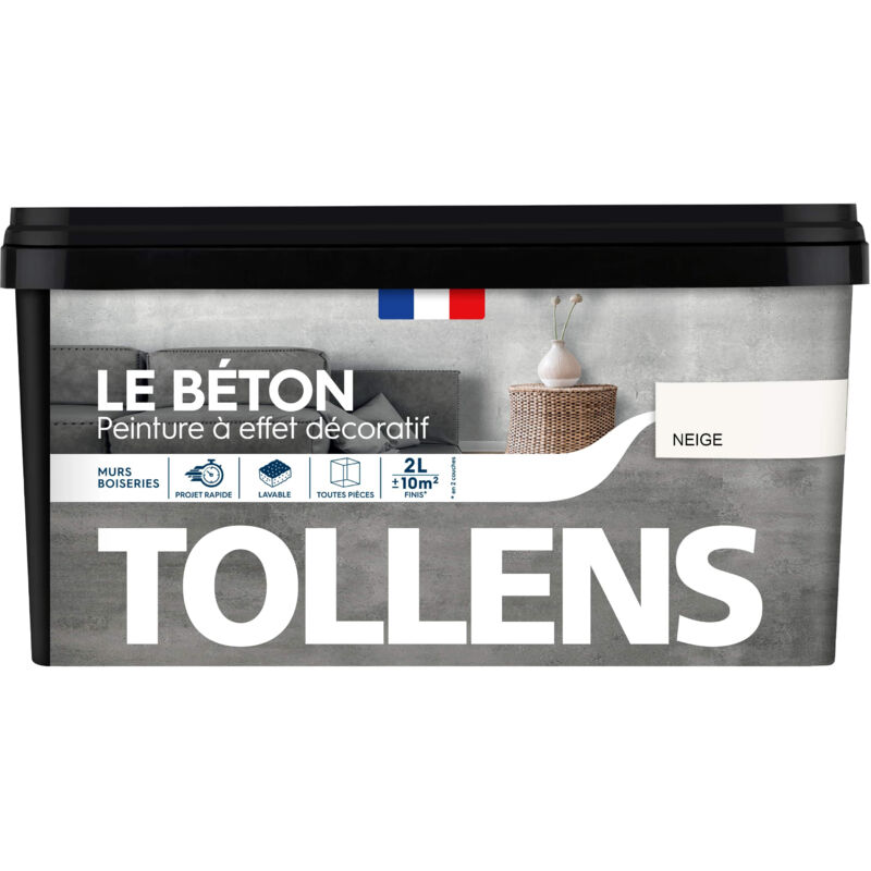 Peinture Tollens Effet Béton Neige 2L