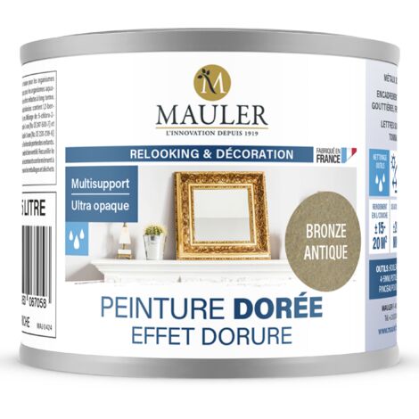 Peinture effet dorure multisupport - 0,125L Bronze Antique - Qualité air A+ - Peinture dorée Mauler
