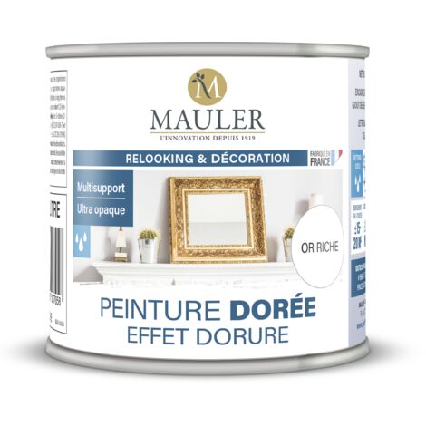 Peinture effet dorure multisupport - 5L Or Riche - Qualité air A+ - Peinture dorée Mauler