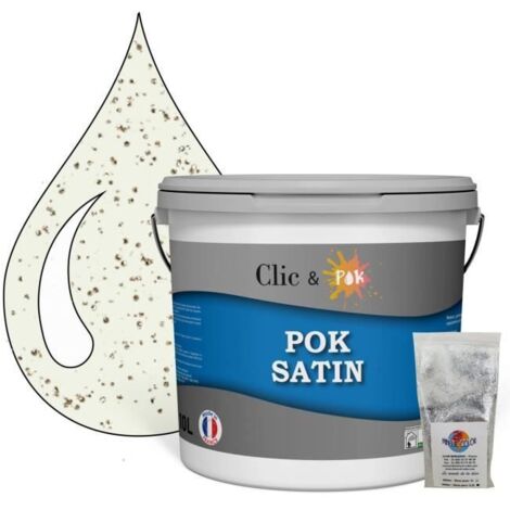Peinture Effet Pailleté pour Murs & Plafonds - POK PAILLETTE - 10L - Lait de Soja