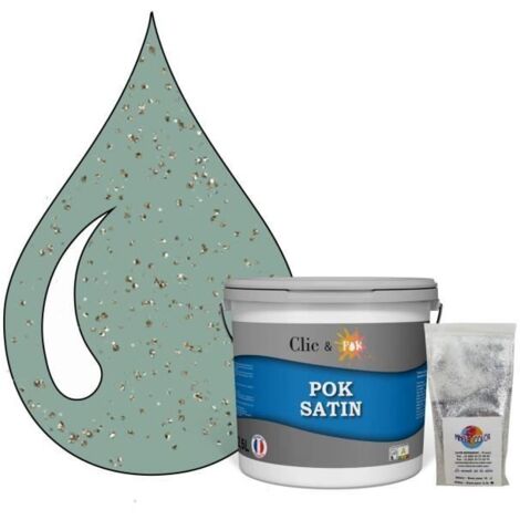 Peinture Effet Pailleté pour Murs & Plafonds - POK PAILLETTE - 2,5L - Cactus