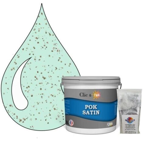 Peinture Effet Pailleté pour Murs & Plafonds - POK PAILLETTE - 2,5L - Vert Louise