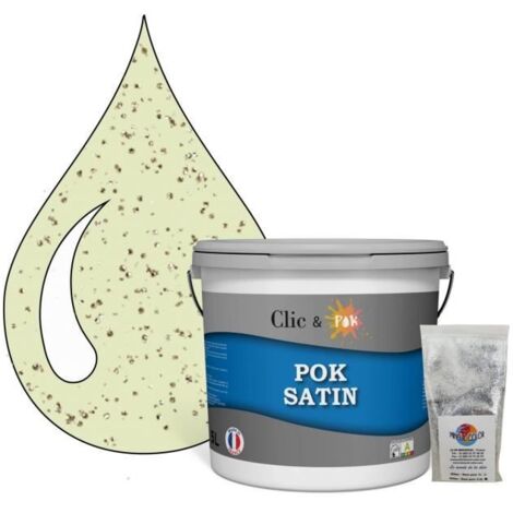 Peinture Effet Pailleté pour Murs & Plafonds - POK PAILLETTE - 5L - Amande douce
