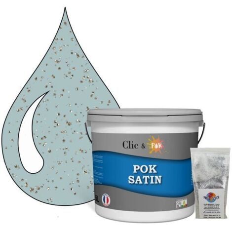 Peinture Effet Pailleté pour Murs & Plafonds - POK PAILLETTE - 5L - Ciel Orageux