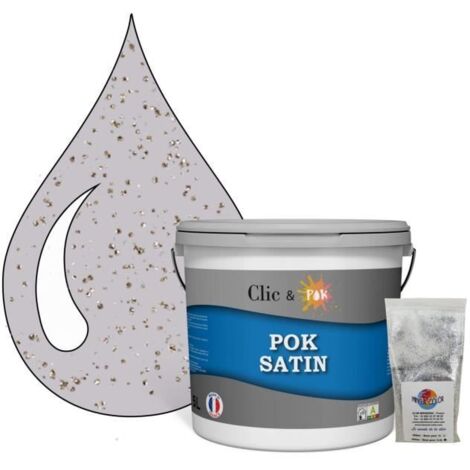 Peinture Effet Pailleté pour Murs & Plafonds - POK PAILLETTE - 5L - Lilas Parme