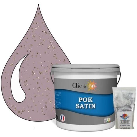 Peinture Effet Pailleté pour Murs & Plafonds - POK PAILLETTE - 5L - Violetta