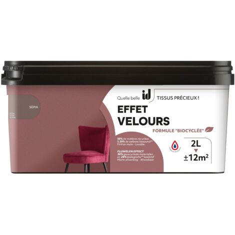 PEINTURE EFFET VELOURS SEPIA 2L - ID PARIS