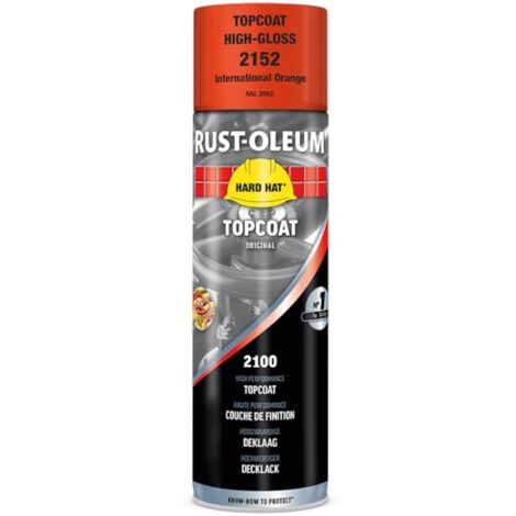 Peinture en aérosol HARD HAT - orange RAL 2002 - brillant - 500 mL - RUST-OLEUM