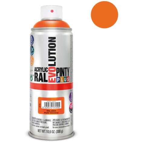 Peinture en aérosol pintyplus evolution 520cc ral 2004 orangé pur