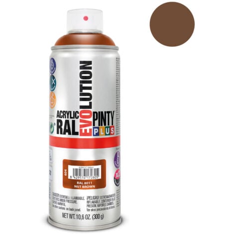 Peinture en aérosol pintyplus evolution 520cc ral 8011 brun noisette