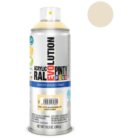 Peinture En Aérosol Pintyplus Evolution Water-based 520cc Ral 1015 Ivoire Clair