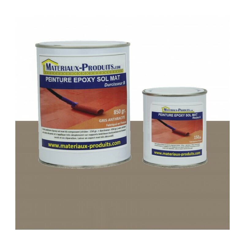 Matpro - Peinture époxy sol et mur Mat - 2.5 Kg Gris taupe