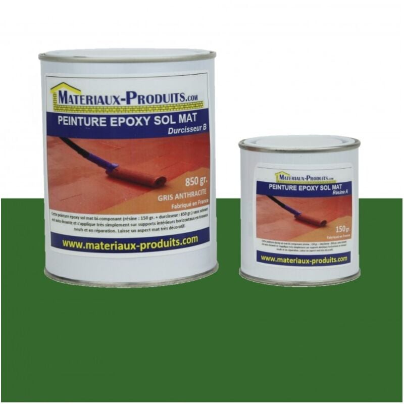 Matpro - Peinture époxy sol et mur Mat - 1 Kg Vert Gazon