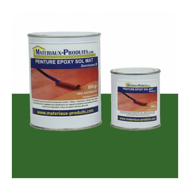 Matpro - Peinture époxy sol et mur Mat - 2.5 Kg Vert Gazon