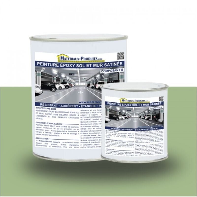 Peinture Epoxy Sol et Mur satinée - 5 Kg Vert Matpro