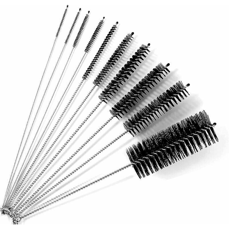 Peinture et droguerie Goupillon Nettoyage[10 Pièces], Brosse de Nettoyage, Brosse à Paille, pour Contenants étroits et Petits Recoins, par Exemple