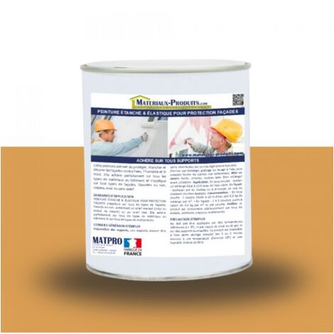 Peinture étanche & élastique pour protection façade - 20 Kg Ocre - MATPRO