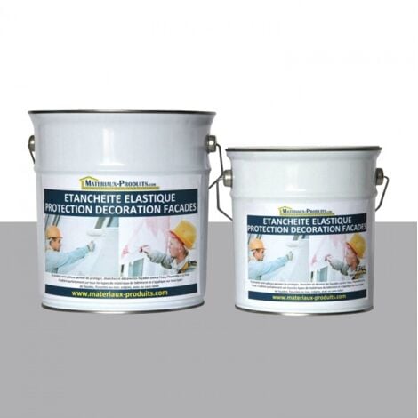 Peinture étanche & élastique pour protection façade - 2.5 Kg Gris ciment - MATPRO