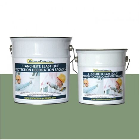Peinture étanche & élastique pour protection façade - 2.5 Kg Vert clair - MATPRO