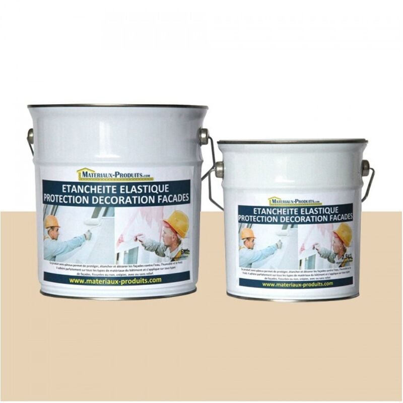 Peinture étanche & élastique pour protection façade - 2.5 Kg Beige Matpro