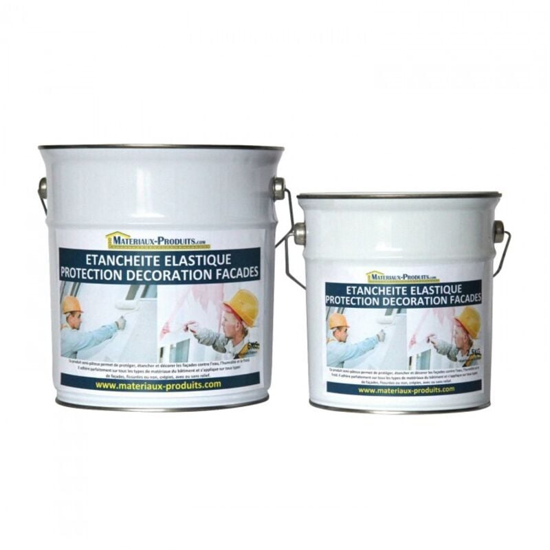 Peinture étanche & élastique pour protection façade - 6 Kg Blanc Matpro