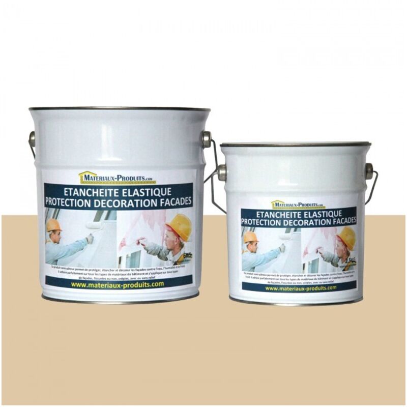 Peinture étanche & élastique pour protection façade - 2.5 Kg Jaune Sahara Matpro