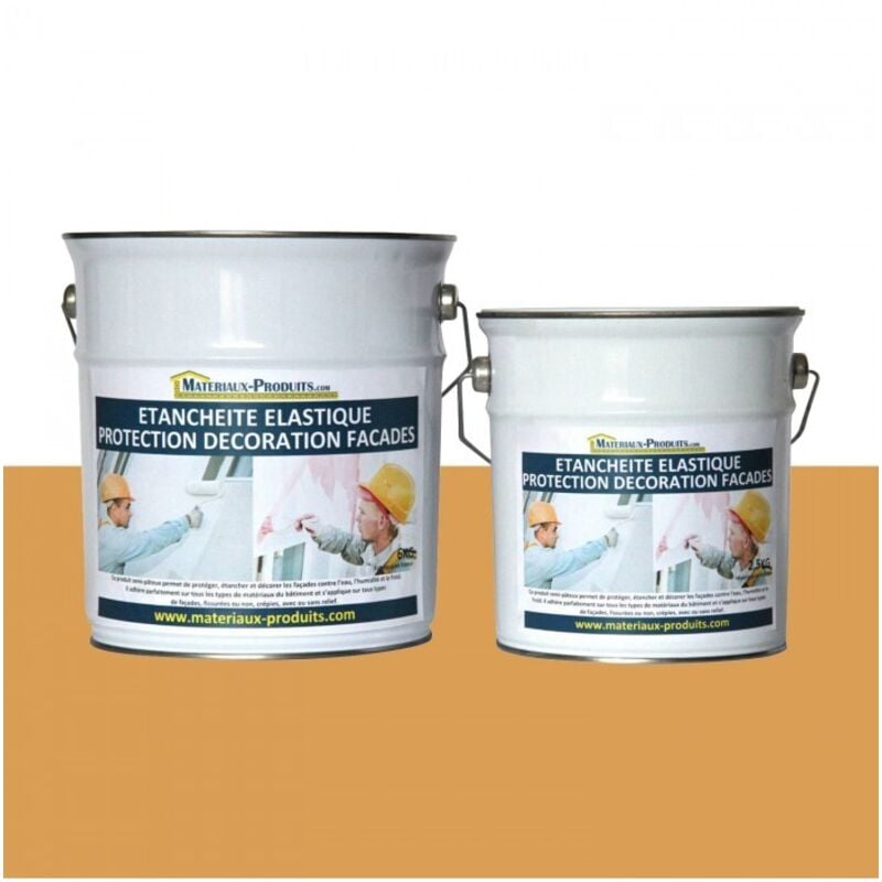 Peinture étanche & élastique pour protection façade - 10 Kg Ocre Matpro