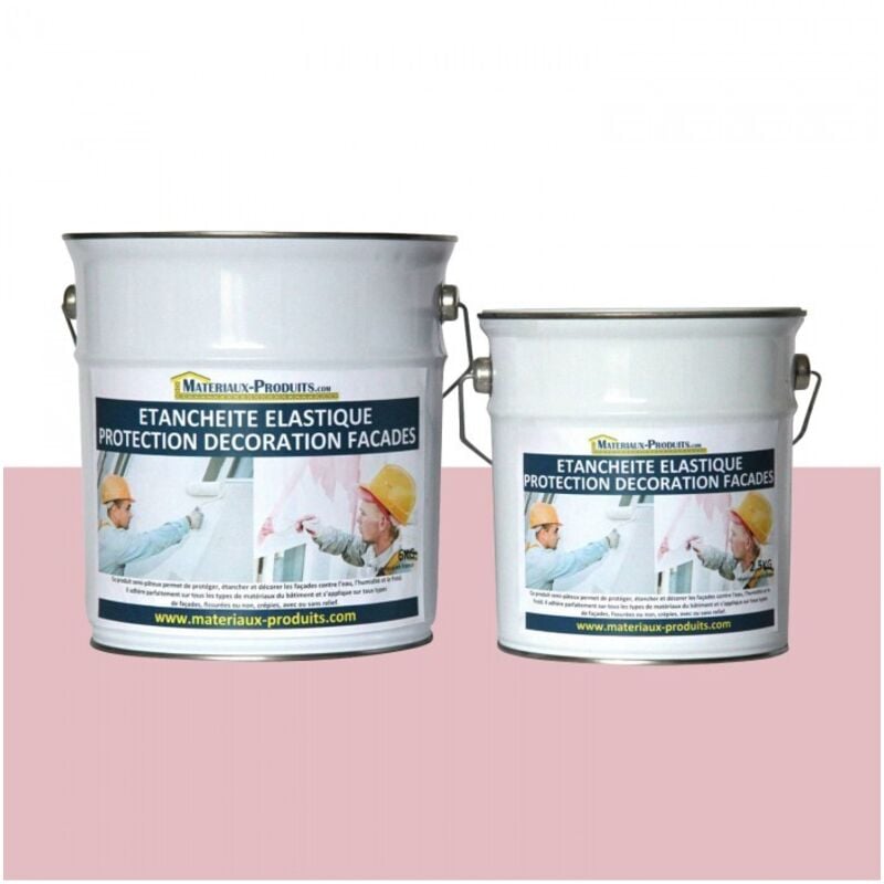 Peinture étanche & élastique pour protection façade - 10 Kg Rose clair Matpro