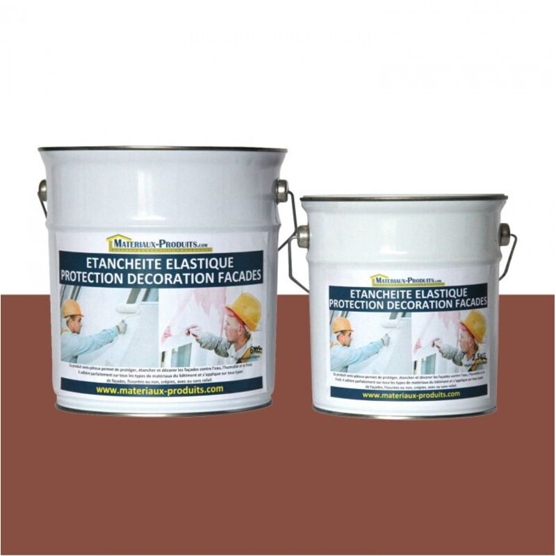 Peinture étanche & élastique pour protection façade - 2.5 Kg Rouge Tuile Matpro