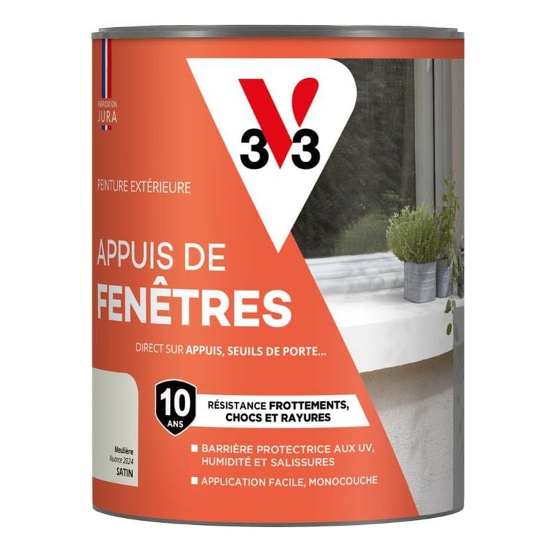 V33 - Peinture extérieure pour appuis de fenêtre Meulière Satin 1L