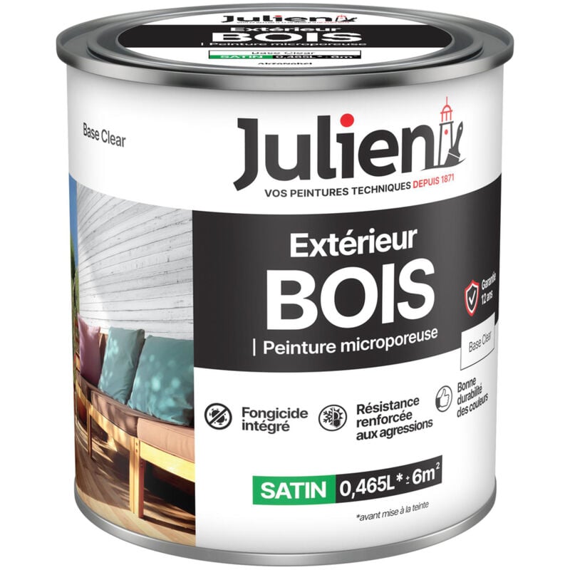 Julien - peinture extérieure bois microporeuse base clear
