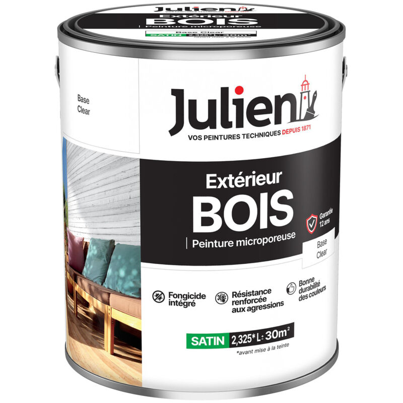 Peinture Extérieure Bois Microporeuse Base Clear - Julien