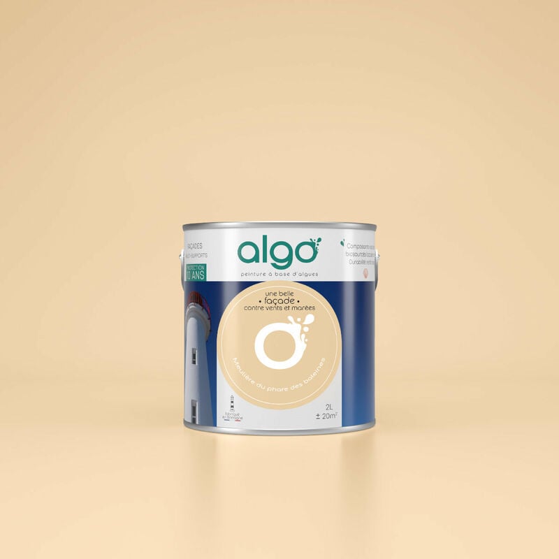 Peinture extérieure façade écologique Algo Mat - Meulière du Phare des Baleines - 2L